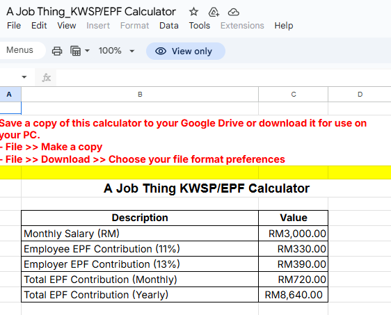 Ajobthing free excel download kwsp epf calculator